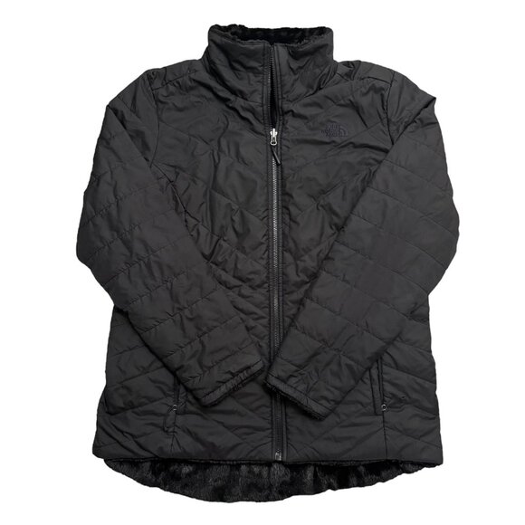 The North Face Black Puffer Jacket, Lined with Super Soft Faux Fur - Picture 1 of 4